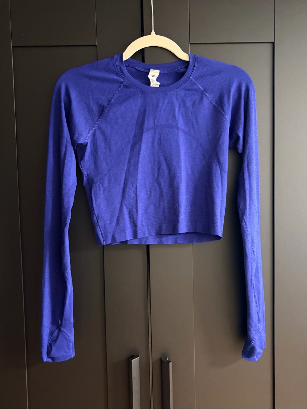 Lululemon Swiftly Tech Cropped Long-Sleeve Shirt 2.0 Larkspur Size 6
